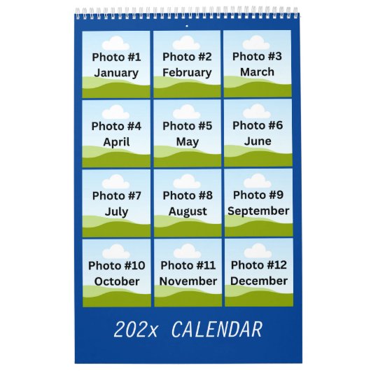 Einfache, moderne FotoCollage Minimalistisch kunde Kalender (Titelbild)