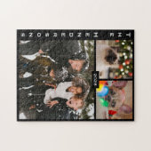 Einfache moderne Fotocollage mit schwarzem Hinterg Puzzle (Horizontal)