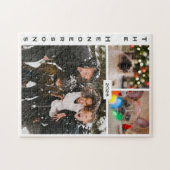 Einfache moderne Fotocollage mit weißem Hintergrun Puzzle (Horizontal)