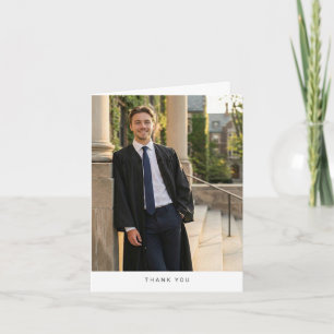 Einfache moderne Fotografie Hochschulabschluss Man Dankeskarte