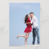 Einfache moderne Fotografie und Typografie Save The Date (Rückseite)