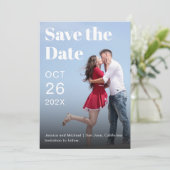 Einfache moderne Fotografie und Typografie Save The Date (Stehend Vorderseite)
