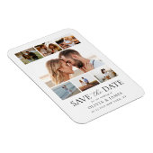 Einfache moderne Fotokollektion Hochzeit speichern Magnet (Rechte Seite)