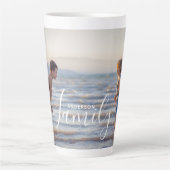 Einfache, moderne Fotomodelle - eigener Familienna Milchtasse (Vorderseite)