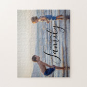 Einfache, moderne Fotomodelle - eigener Familienna Puzzle (Vertikal)