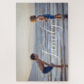 Einfache, moderne Fotomodelle - eigener Familienna Puzzle (Vertikal)