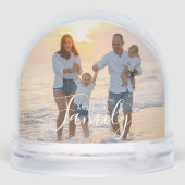 Einfache, moderne Fotomodelle - eigener Familienna Schneekugeln (Rückseite)