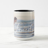 Einfache, moderne Fotomodelle - eigener Familienna Tasse (Zentrum)