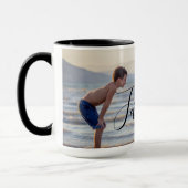 Einfache, moderne Fotomodelle - eigener Familienna Tasse (Links)