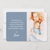 Einfache, moderne Fotos freuen sich über Muttertag Karte (Rückseite)