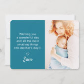 Einfache, moderne Fotos freuen sich über Muttertag Karte (Rückseite)