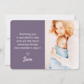 Einfache, moderne Fotos freuen sich über Muttertag Karte (Rückseite)