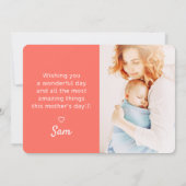 Einfache, moderne Fotos freuen sich über Muttertag Karte (Rückseite)