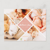 Einfache, moderne Fotos freuen sich über Muttertag Postkarte (Vorderseite)