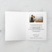 Einfache moderne Fotos für 2 Hochzeiten Dankeskarte (Innenseite)