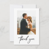 Einfache moderne Fotos Hochzeit Vielen Dank Dankeskarte (Vorderseite)