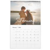 Einfache moderne Fotos Kalender (Feb 2026)