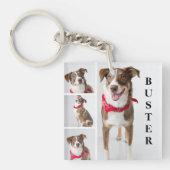 Einfache moderne Fotosammlung für Haustiere Schlüsselanhänger (Vorderseite)