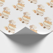 Einfache moderne Fox mit Balloons Geschenkpapier (Ecke)