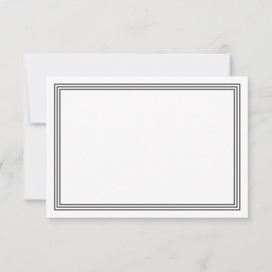 Einfache moderne Frame Elegante Empfang Card RSVP Karte (Rückseite)