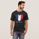 Einfache moderne FRANCE Fan Cheer Flag Teamname T-Shirt (Vorne ganz)
