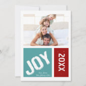 Einfache moderne Freude Ihr Foto Weihnachten (Vorderseite)