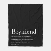 Einfache moderne Freundin definiert Schwarz und We Fleecedecke (Vorderseite)