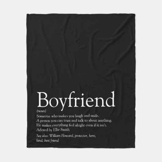 Einfache moderne Freundin definiert Schwarz und We Fleecedecke (Vorderseite)