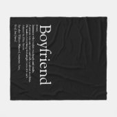 Einfache moderne Freundin definiert Schwarz und We Fleecedecke (Vorderseite (Horizontal))