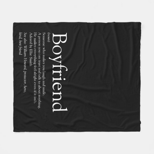 Einfache moderne Freundin definiert Schwarz und We Fleecedecke (Vorderseite (Horizontal))