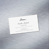 Einfache moderne Friseurschere Friseurstylistin Magnetische Visitenkarte (Beispiel)