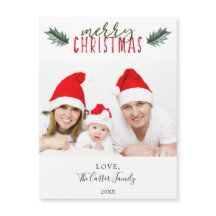 Einfache moderne frohe Weihnachten Holly Aquarell