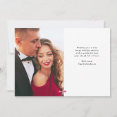 Einfache Moderne frohe Weihnachten mit Foto (Rückseite)