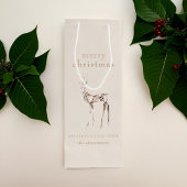 Einfache moderne frohe Weihnachts-Kristallreder Geschenktüte Für Weinflaschen