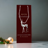 Einfache moderne frohe Weihnachts-Kristallreder Geschenktüte Für Weinflaschen