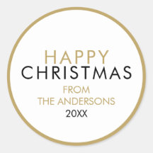 Einfache moderne frohe Weihnachtsfamilienname