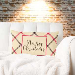 Einfache moderne frohe Weihnachtsklassik Lendenkissen