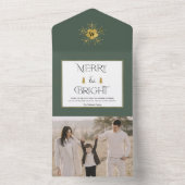 Einfache moderne fröhliche und helle Weihnachtskar All In One Einladung (Innen Boden)