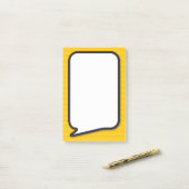 Einfache moderne Fun Comic Book Speech Blase Post-it Klebezettel (Auf Schreibtisch)