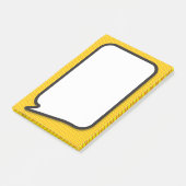 Einfache moderne Fun Comic Book Speech Blase Post-it Klebezettel (angewinkelt)