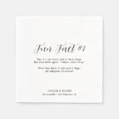 Einfache moderne Fun Fakten Hochzeit Serviette (Vorderseite)