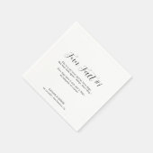 Einfache moderne Fun Fakten Hochzeit Serviette (Ecke)