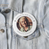 Einfache Moderne für immer in unserem Herz-Foto Button (Beispiel)