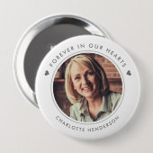 Einfache Moderne für immer in unserem Herz-Foto Button (Vorne & Hinten)