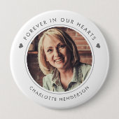 Einfache Moderne für immer in unserem Herz-Foto Button (Vorderseite)
