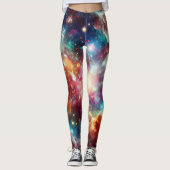 Einfache Moderne: Galaxy Space Rock Coole Leggings (Vorderseite)