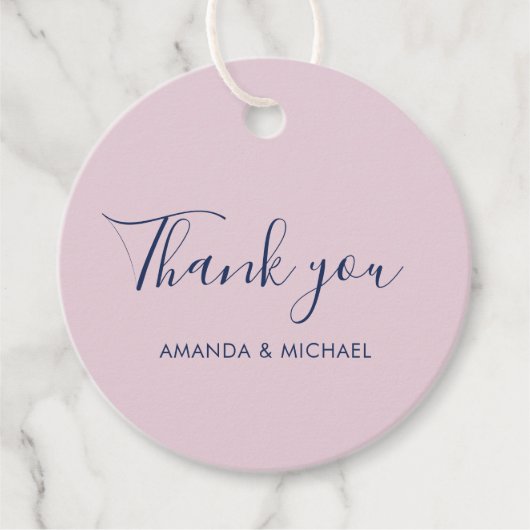 Einfache moderne Gastgeschenk Hochzeit Danke, dass Geschenkanhänger (Vorderseite)