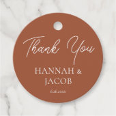 Einfache moderne Gastgeschenk Hochzeit Geschenkanhänger (Vorderseite)