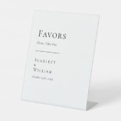 Einfache moderne Gastgeschenke Hochzeiten Pedestal Sockelschild (Vorderseite)