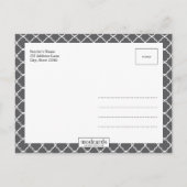 EINFACHE moderne Geburtsankündigung Ankündigungspostkarte (Rückseite)